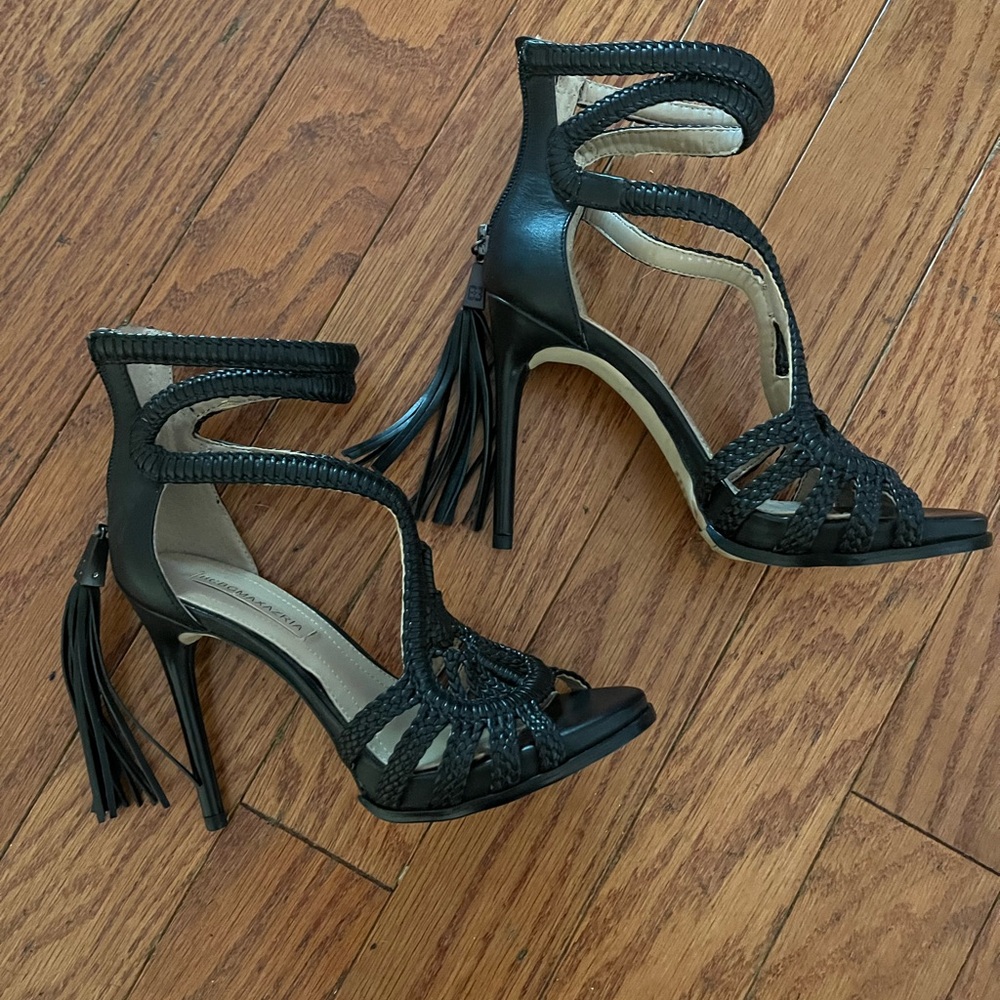 BCBG Paris Black Strappy Heels - Picture 4 of 5